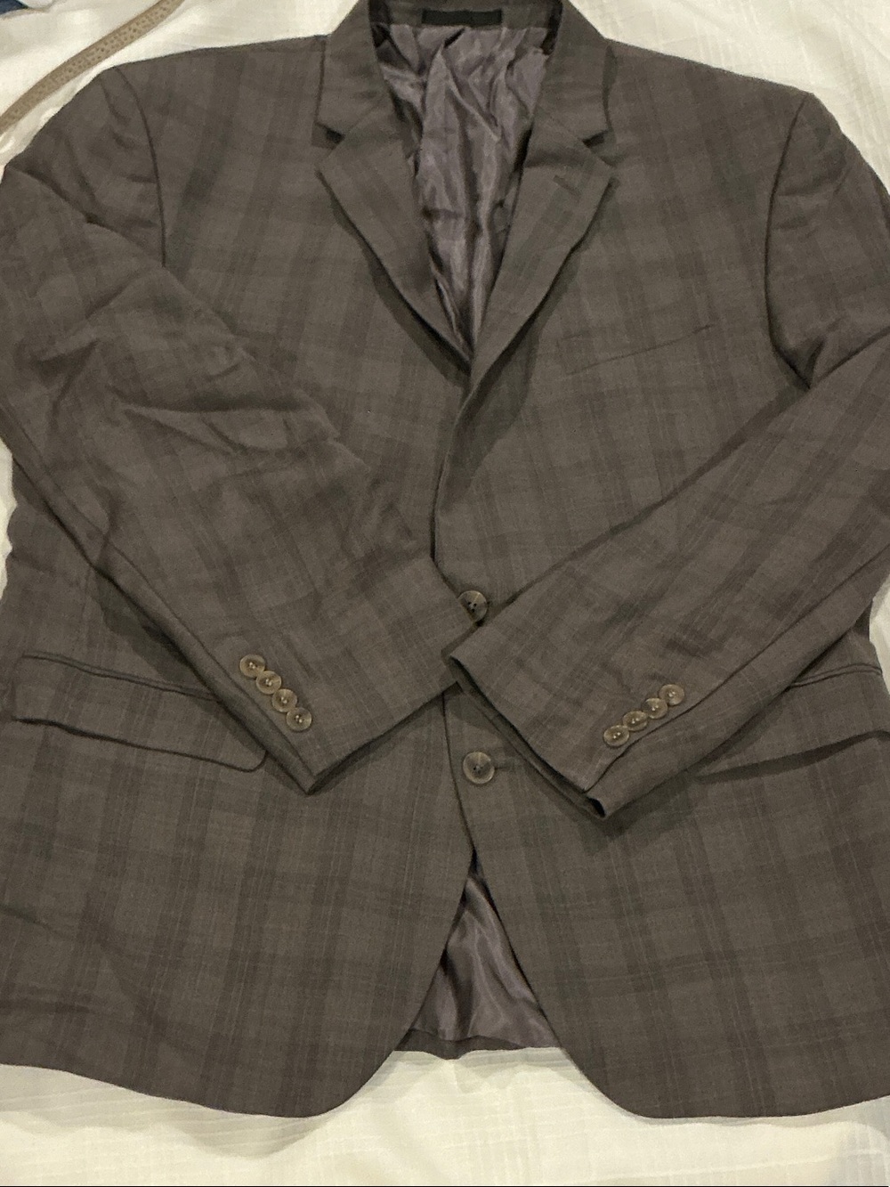 Kenneth Cole New York Brown Plaid Sport Coat